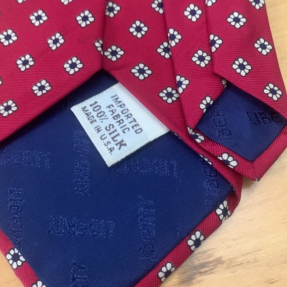 Liberty Vintage 100% Silk Tie Made in USA Red White Blue VGUC 59" - Picture 3 of 9